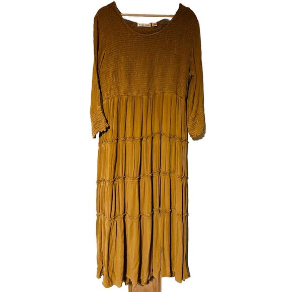Studio West Dresses & Skirts - Studio West Tiered Smocked Maxi Dress Women's Size XL  Boho Cottagecore Gypsy
